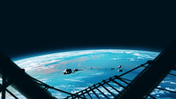 4k空间壁纸 - 云 - 细线 - 行星「哲风壁纸」