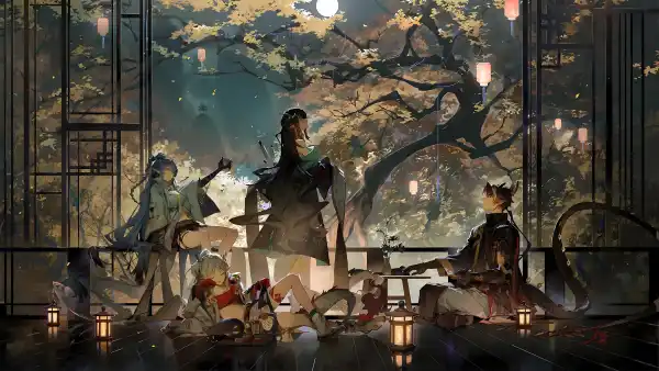 8k尖耳朵壁纸-动漫女孩壁纸和明日方舟-闭着眼睛「哲风壁纸」
