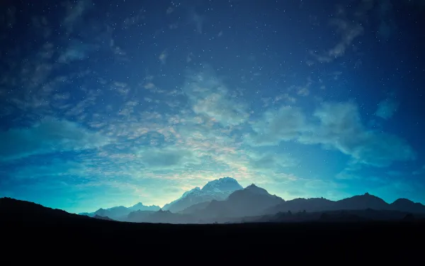 4k星星壁纸 - 云 - 山 - 景观「哲风壁纸」
