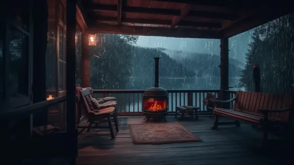 2k户外壁纸-长椅与雨-热门的壁纸「哲风壁纸」