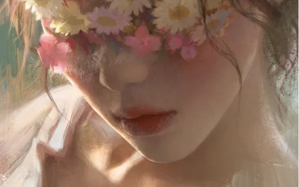 4k特写壁纸 - 脸 - 肖像 - 花冠「哲风壁纸」