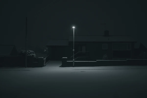 4k下雪壁纸 - 雪 - 单色 - 夜晚「哲风壁纸」