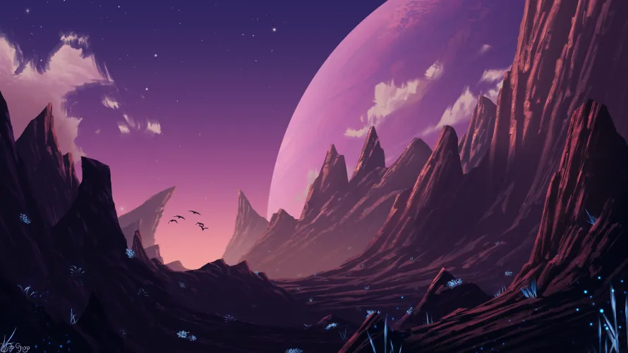 4k插图壁纸 - 山 - 星星 - 景观「哲风壁纸」 4k插图壁纸 - 山 - 星星 - 景观「哲风壁纸」