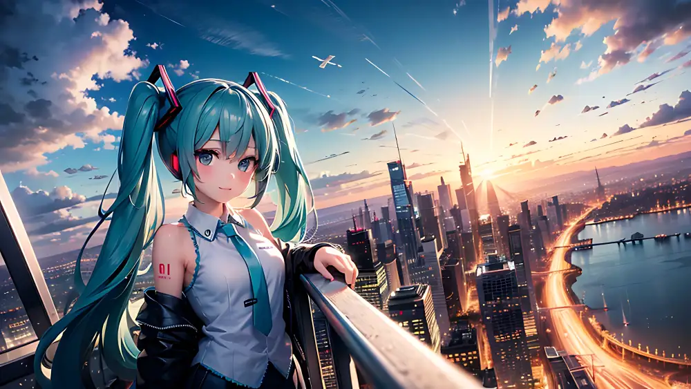 4k初音壁纸-初音未来背景-虚拟歌手「哲风壁纸」