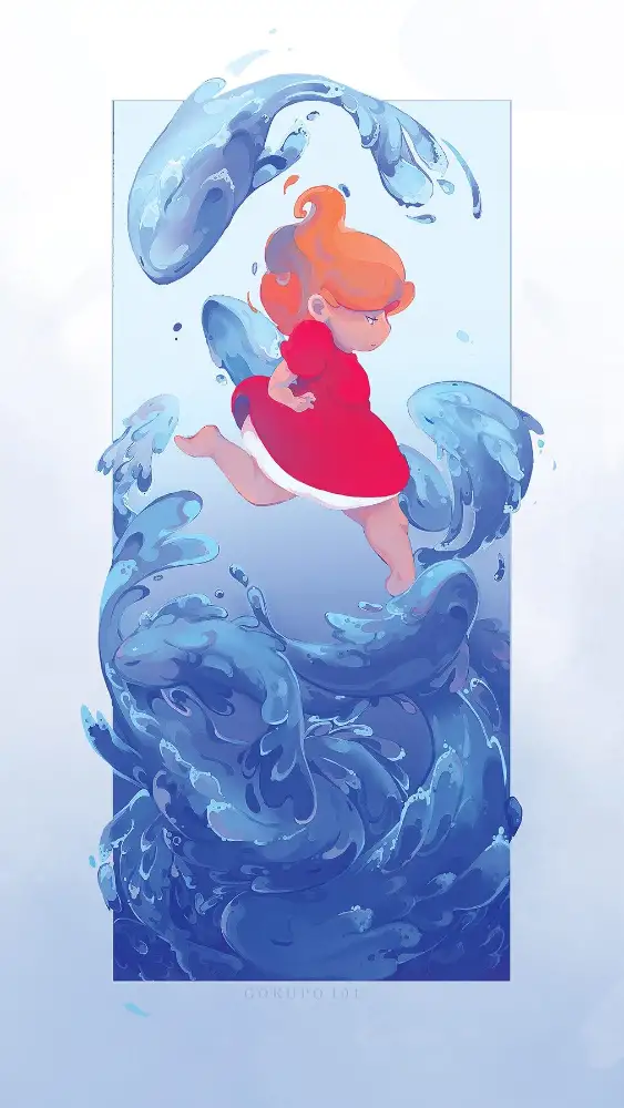 《少女》手机壁纸-海洋-精选壁纸「哲风壁纸」