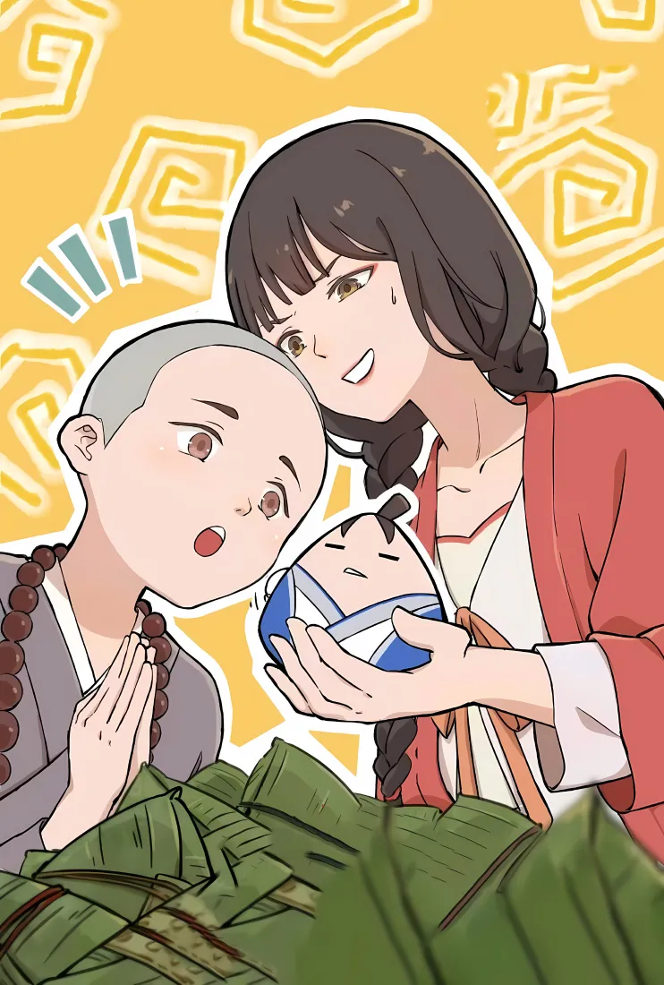 《百妖谱》手机壁纸-国产动漫背景-桃夭和磨牙「哲风壁纸」