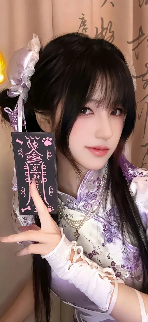 紫色妹妹cosplay壁纸｜古风美女背景图片 - 唯美「哲风壁纸」