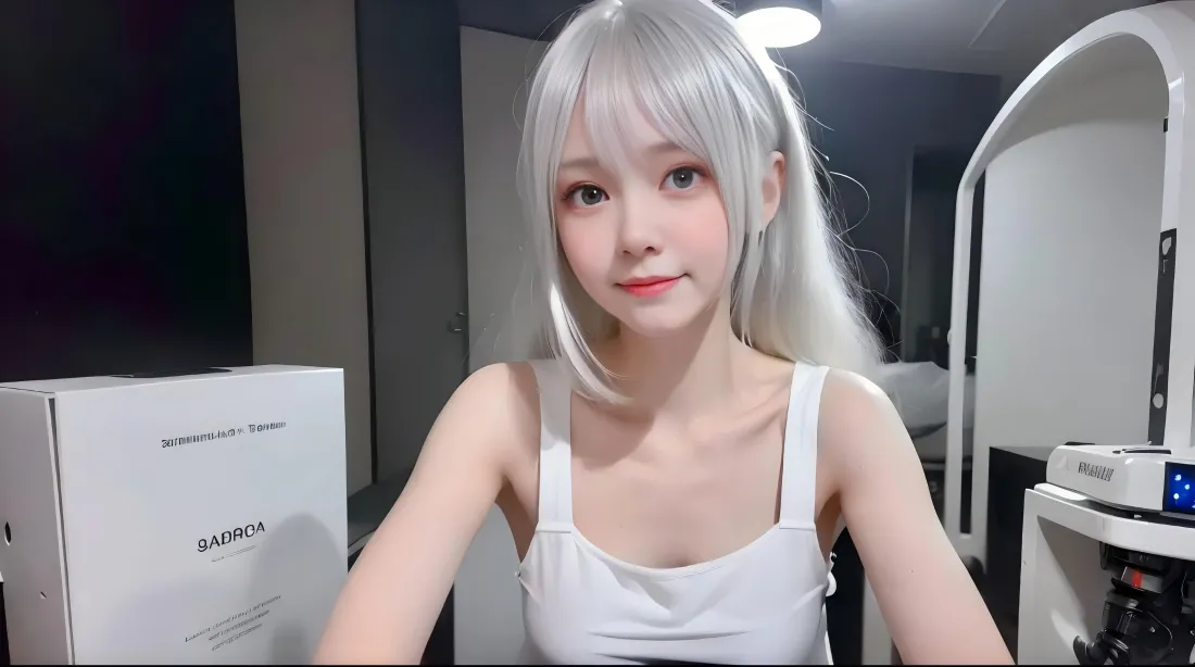 5k美女清新风壁纸｜银发美少女背景图片 - 超靓「哲风壁纸」