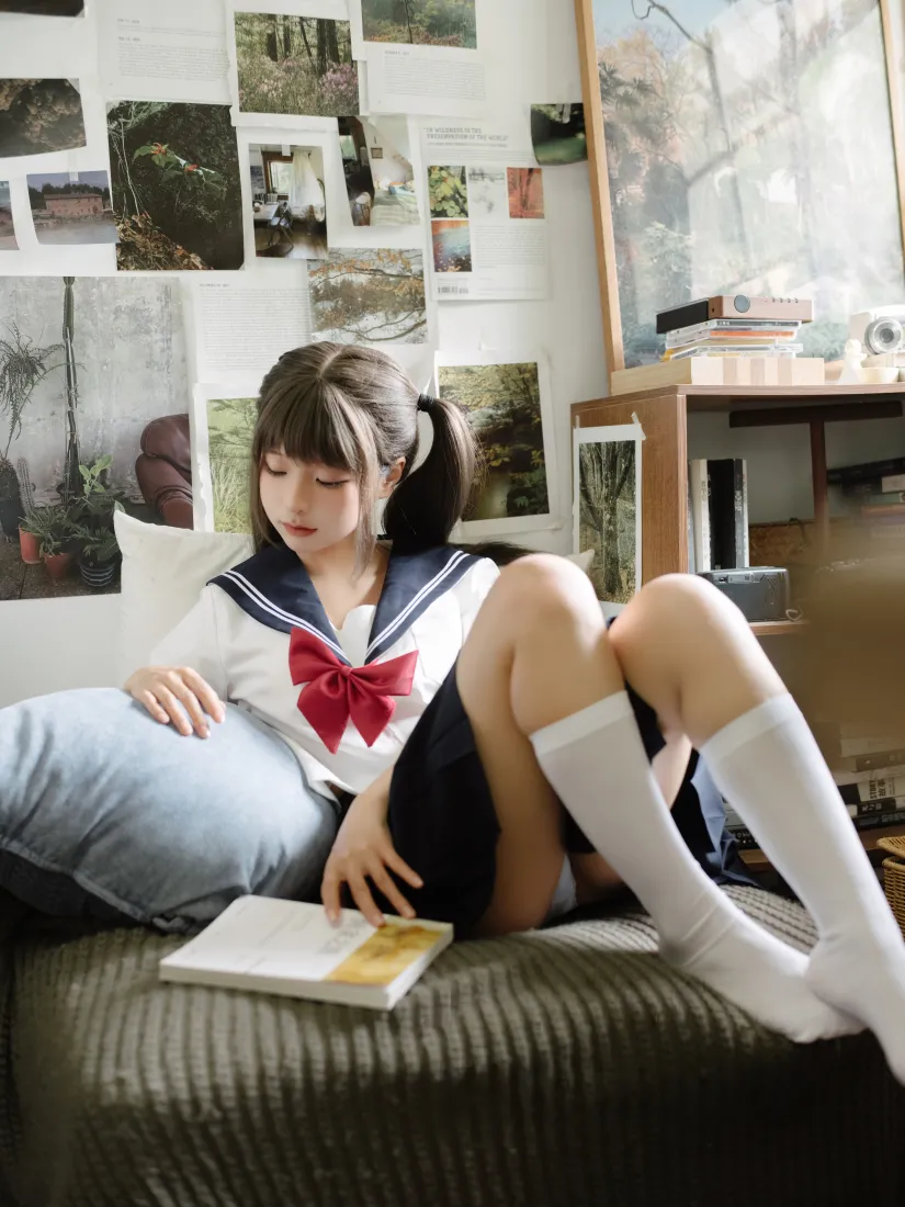 jk美女手机壁纸｜居家休闲背景图片 - 甜美风「哲风壁纸」