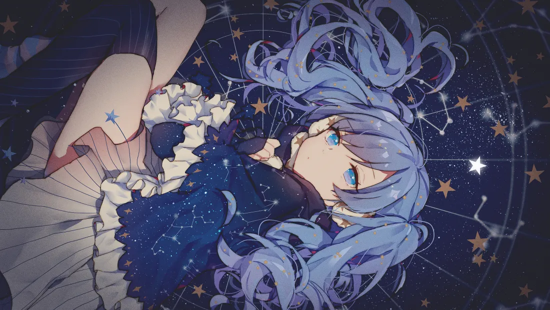 4k少女动漫壁纸｜梦幻星空背景图片 - 唯美风「哲风壁纸」