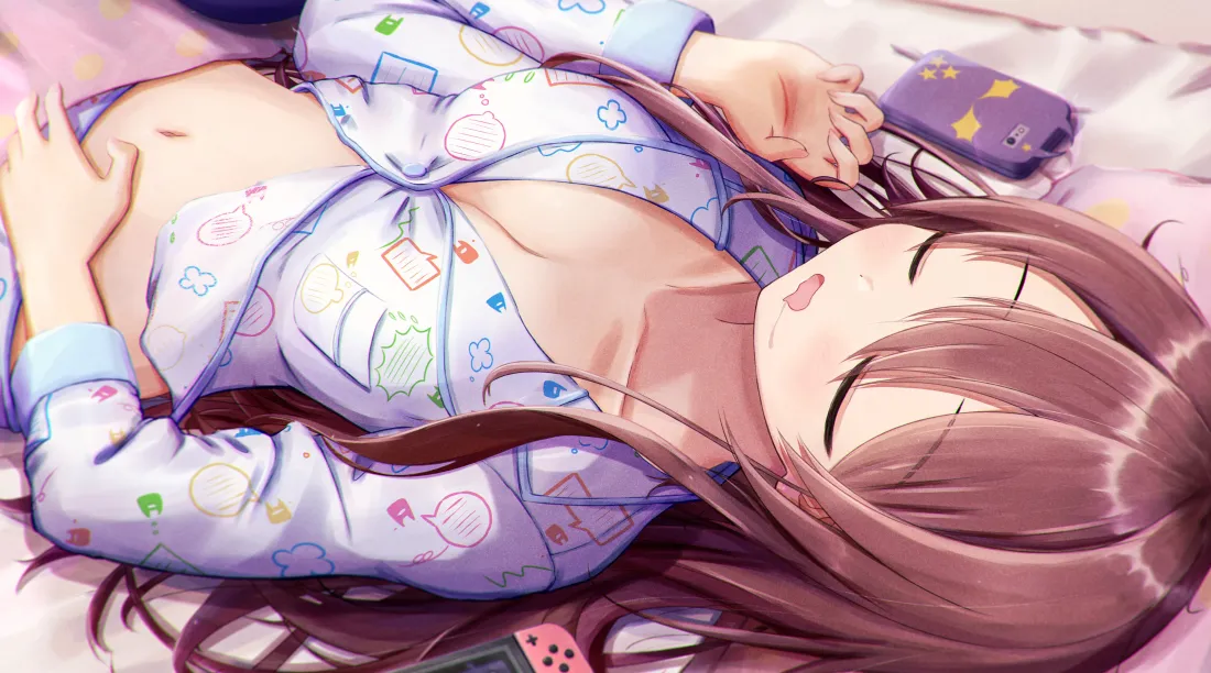 4k少女动漫壁纸｜甜美少女躺卧背景图片 - 动漫风「哲风壁纸」
