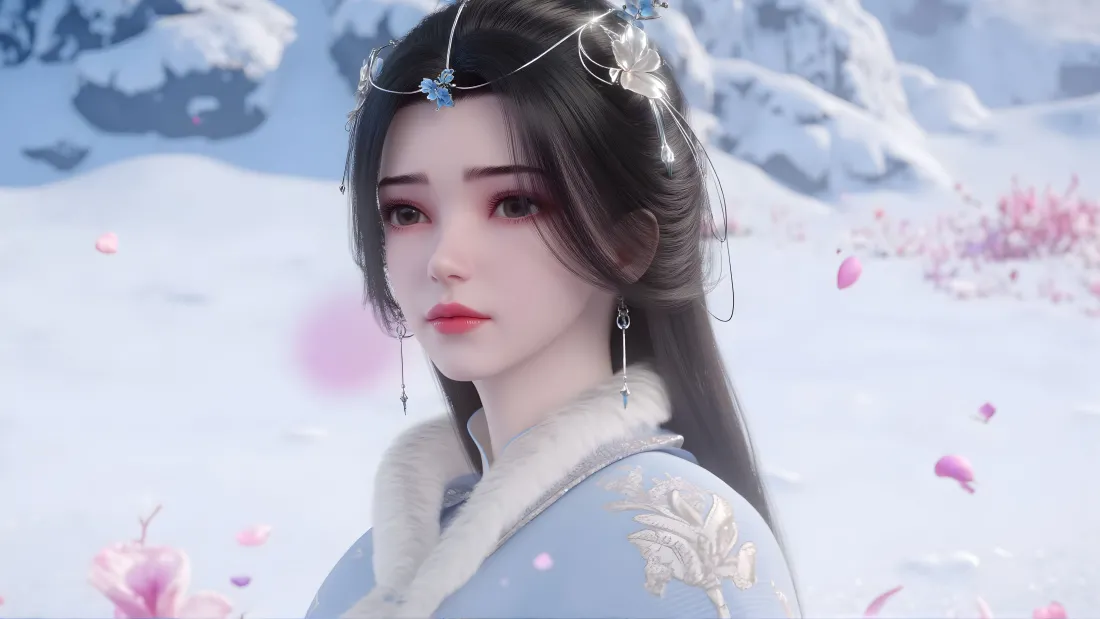 6k仙逆李慕婉壁纸｜古风雪景背景图片 - 绝美「哲风壁纸」