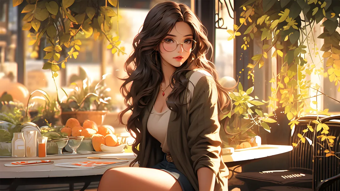 4kAI美女壁纸｜户外休闲背景图片 - 时尚丽人「哲风壁纸」