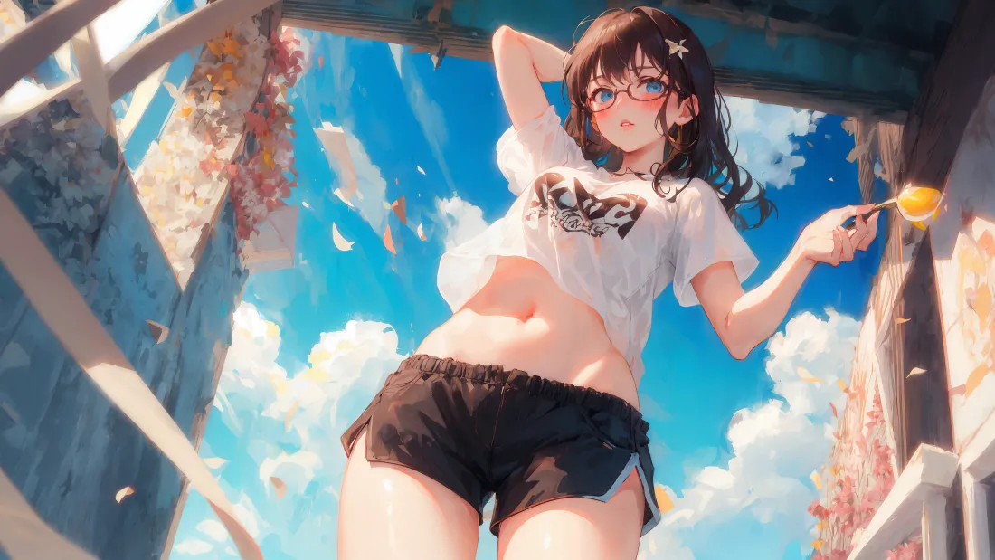 4kAI少女壁纸｜活力少女背景图片 - 清新风「哲风壁纸」