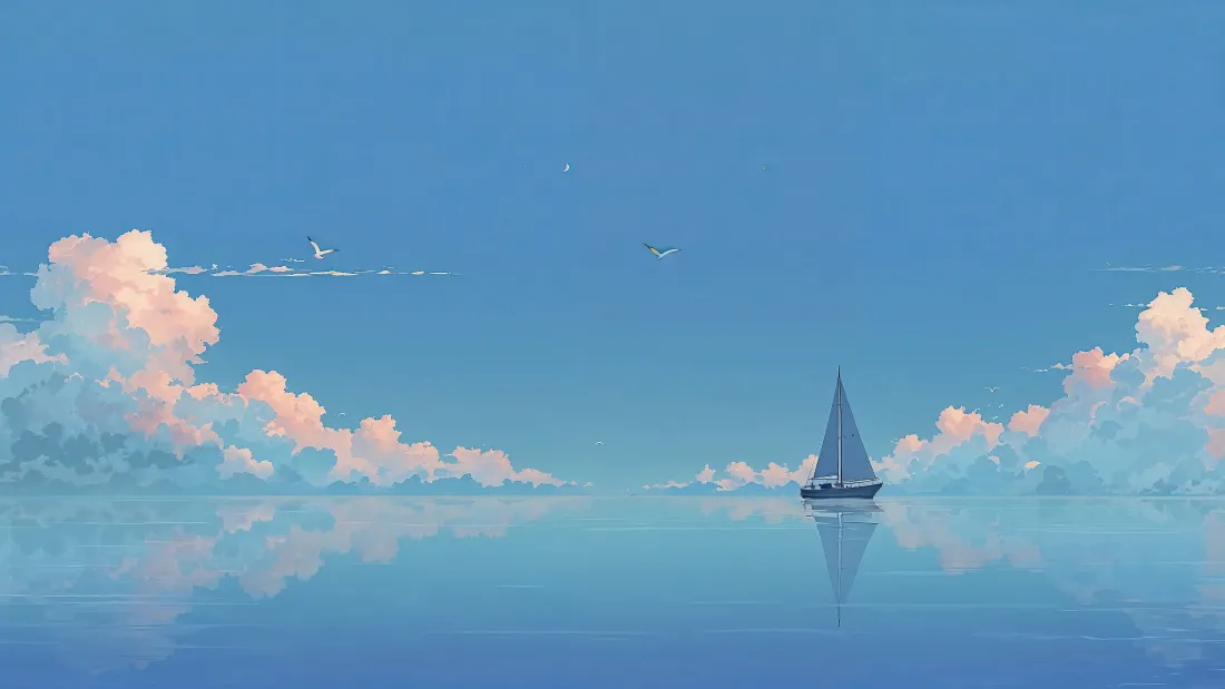 4k船壁纸｜碧海蓝天背景图片 - 唯美海景「哲风壁纸」
