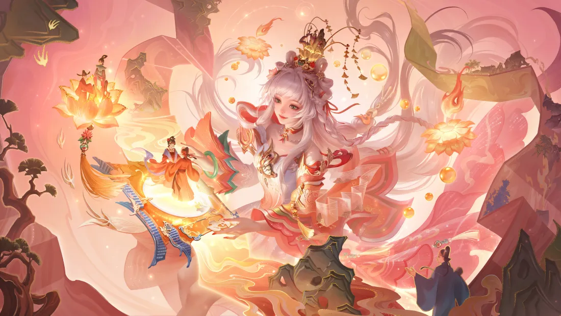 4k古装少女奇幻背景图片 - 动漫风「哲风壁纸」
