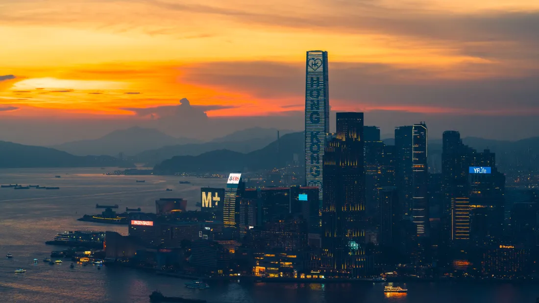 5k香港黄昏壁纸｜城市背景图片 - 高楼美景「哲风壁纸」