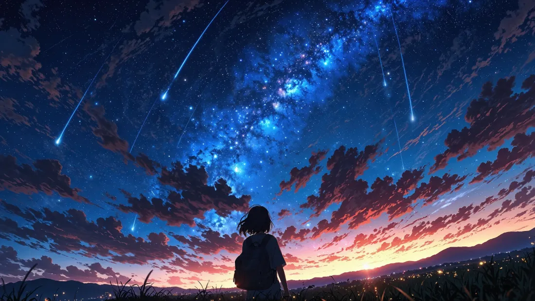 4k星空动漫壁纸｜二次元背景图片 - 璀璨夜景「哲风壁纸」