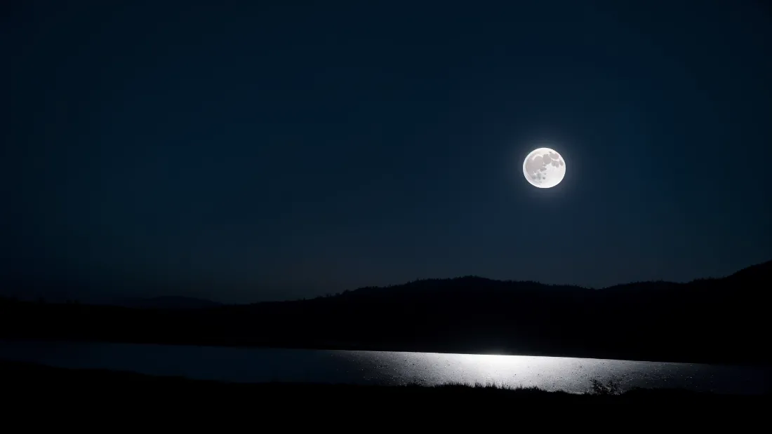 2k月夜壁纸｜星空背景图片 - 湖山月影「哲风壁纸」