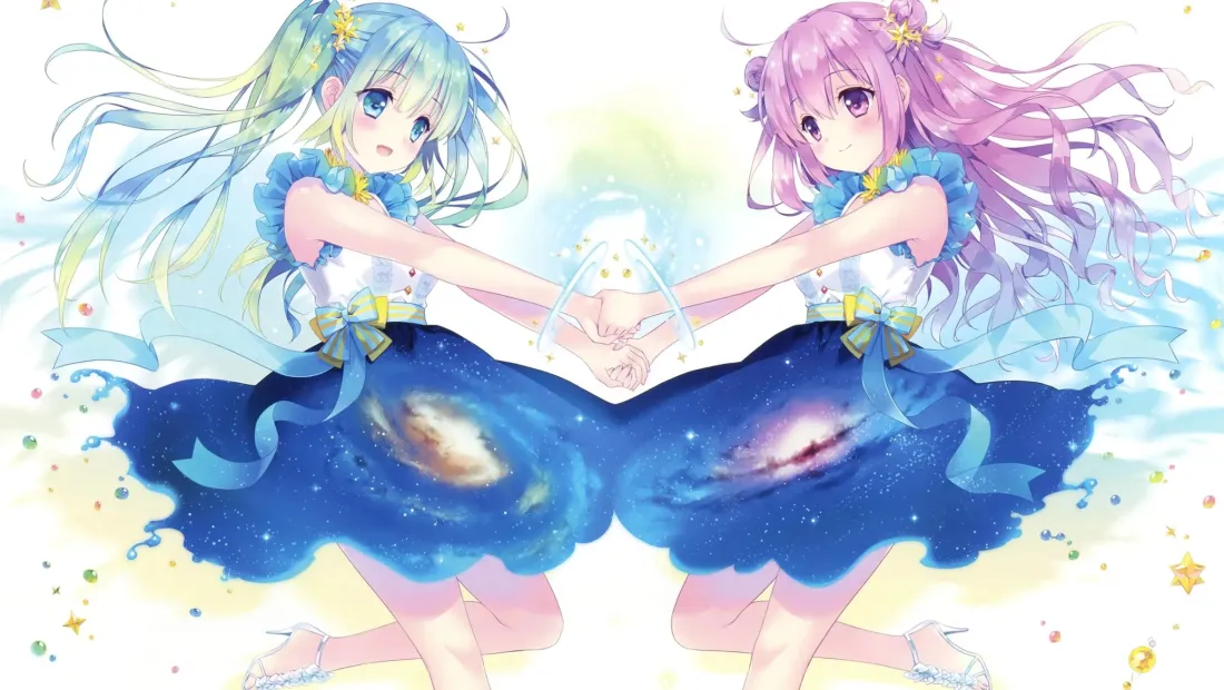 2k双马尾少女壁纸｜星空背景图片 - 二次元「哲风壁纸」
