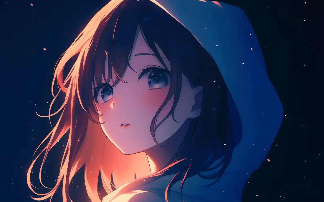 2k少女壁纸｜星空背景图片 - 二次元「哲风壁纸」