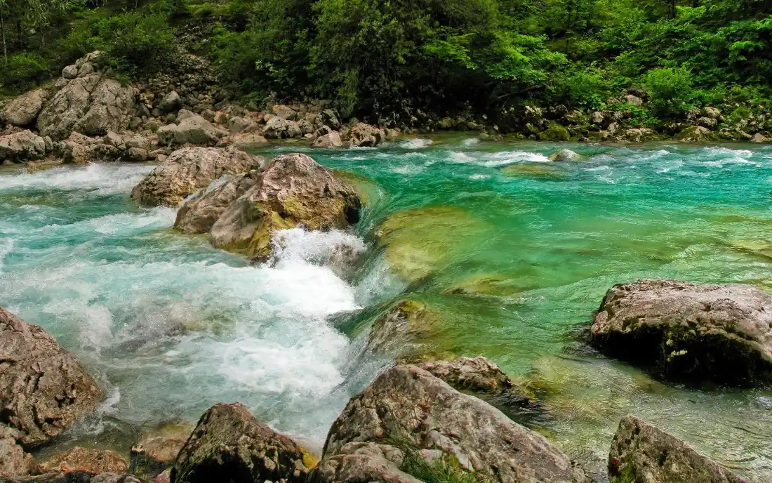 2k溪流壁纸｜自然背景图片 - 山间清澈溪水「哲风壁纸」
