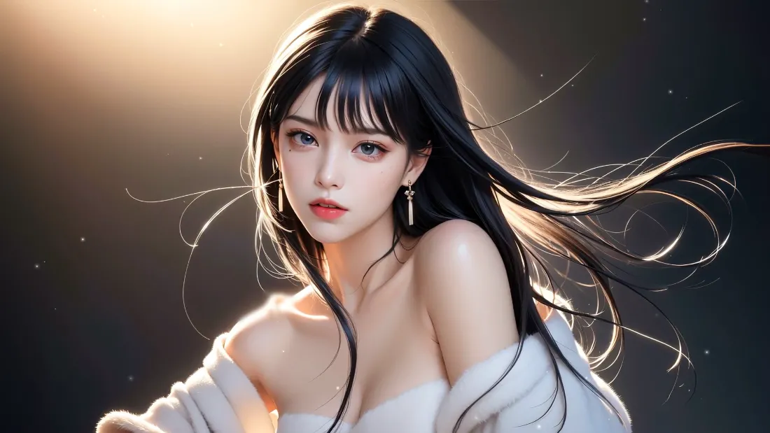 2k美女壁纸｜光影背景图片 - 氛围感美女「哲风壁纸」