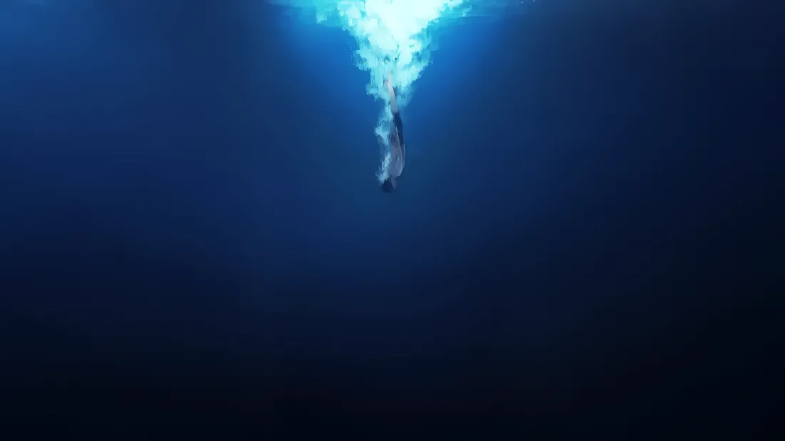 4k深海壁纸｜坠海背景图片 - 潜入深海场景「哲风壁纸」