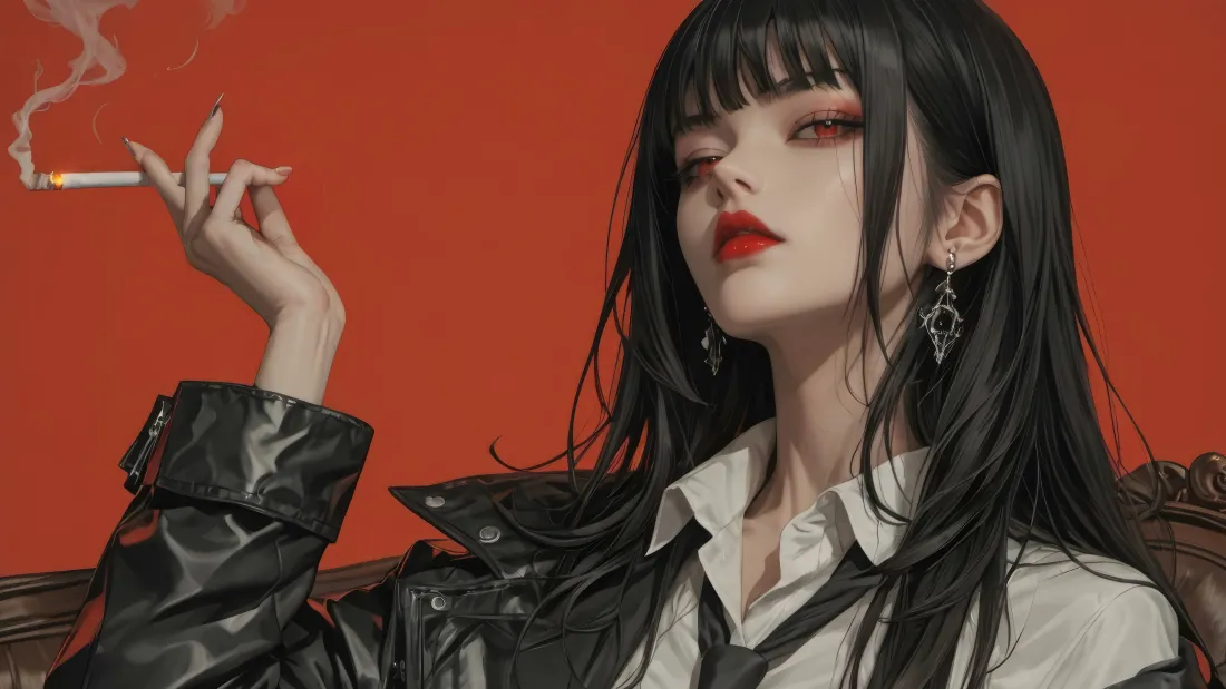 4k酷飒少女壁纸｜暗黑系背景图片 - 个性少女「哲风壁纸」