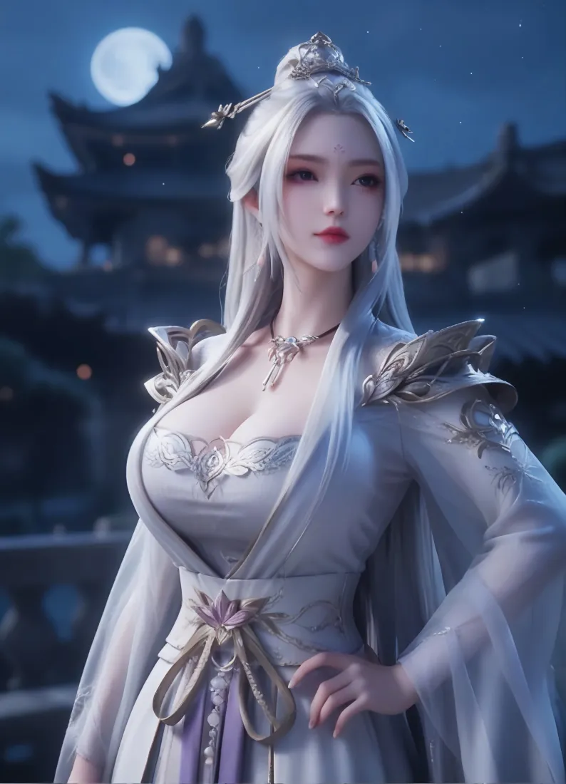 梦千秋手机壁纸｜仙侠美女背景图片 - 月夜「哲风壁纸」