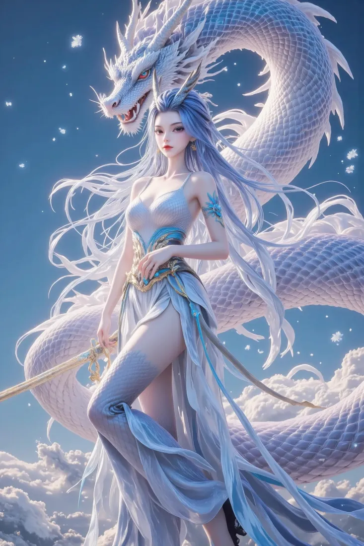 龙女手机壁纸｜神龙背景图片 - 仙侠「哲风壁纸」