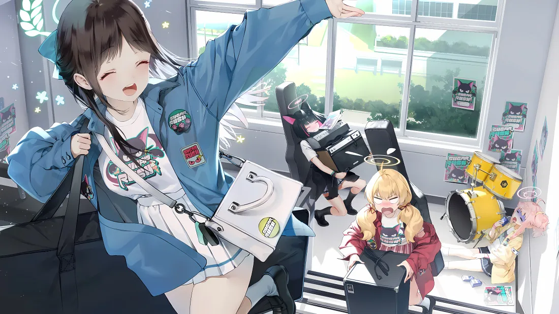 4k爱莉壁纸｜蔚蓝档案背景图片 - 乐队少女「哲风壁纸」