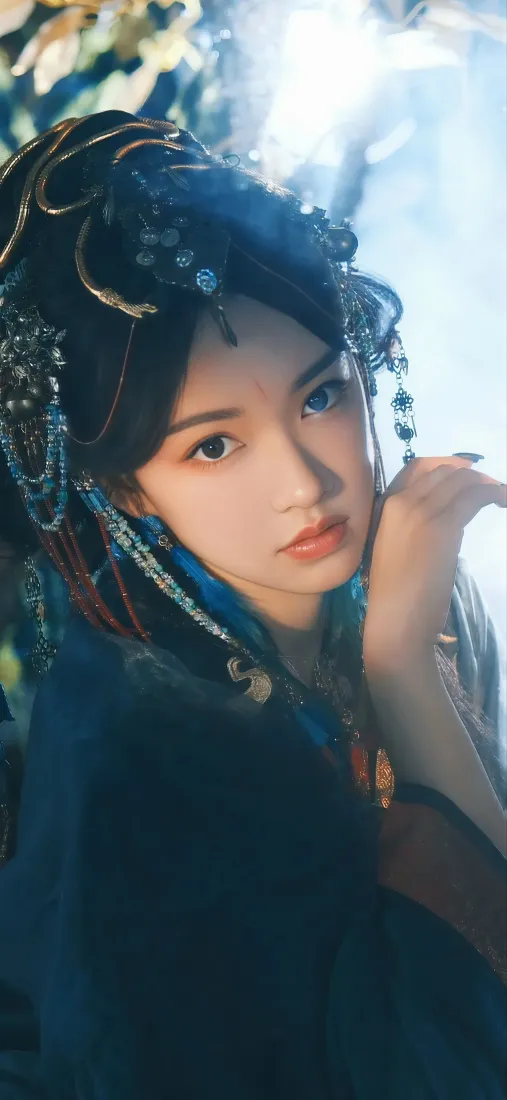 古装美女手机壁纸｜古风背景图片 - 暗色系「哲风壁纸」