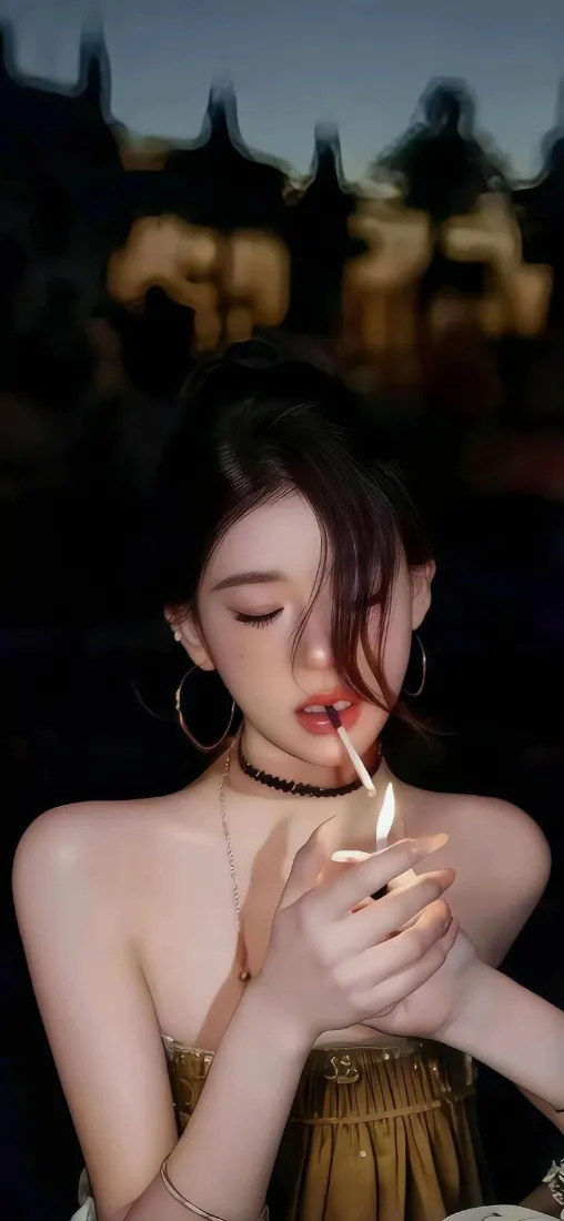 烛光美女手机壁纸｜夜景背景图片 - 迷人「哲风壁纸」