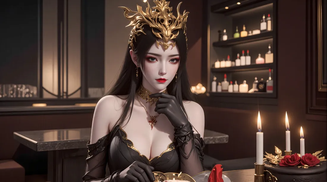 3k美杜莎壁纸｜斗破苍穹背景图 - 黑金奢华「哲风壁纸」