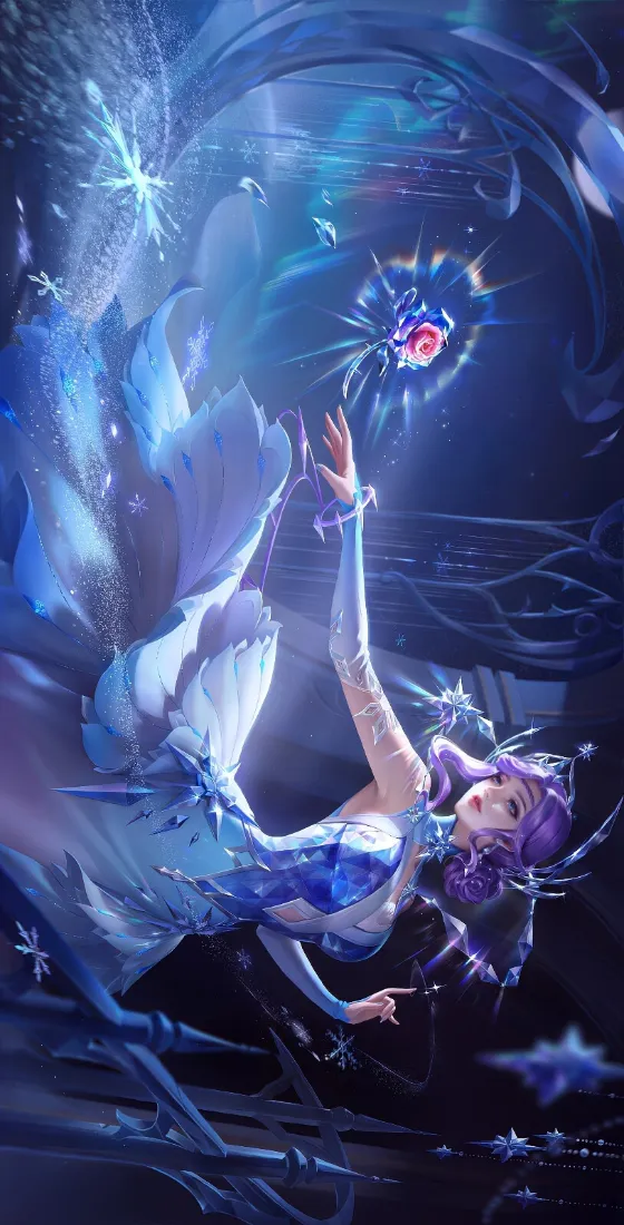 甄姬手机壁纸｜王者荣耀背景图 - 蓝色魔法「哲风壁纸」