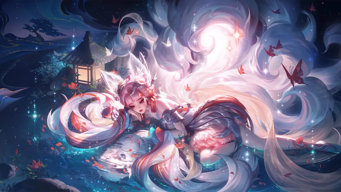 2k妲己动漫壁纸｜古风奇幻背景 - 狐狸长发「哲风壁纸」
