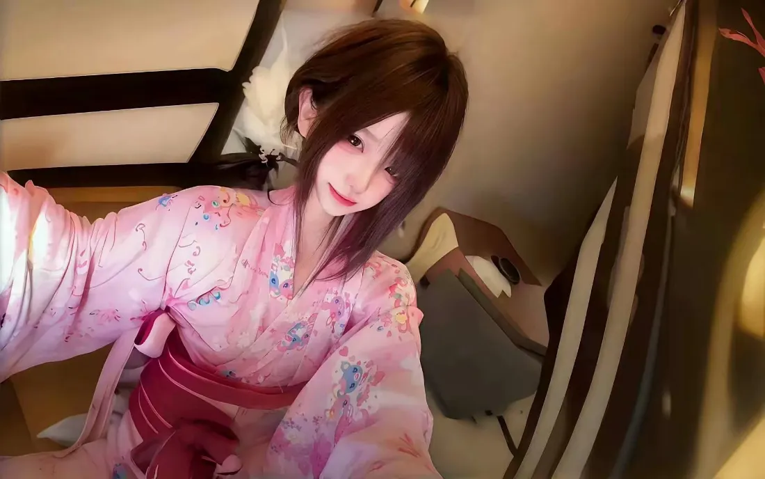 2k粉色和服少女壁纸｜日式自拍背景 - 日本「哲风壁纸」