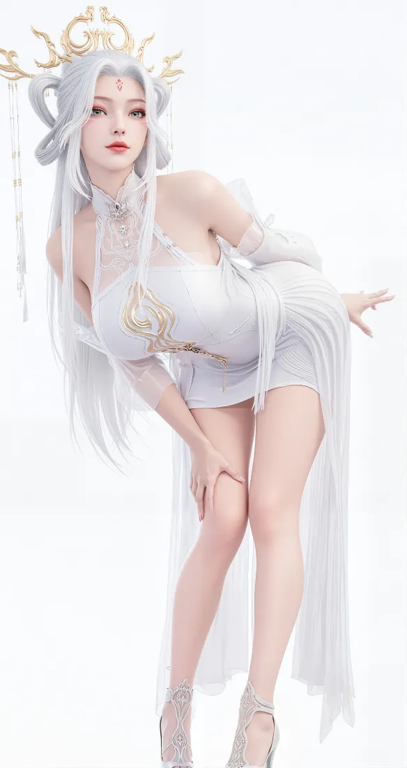 诛仙小白手机壁纸｜白衣古风美女 - 银发「哲风壁纸」