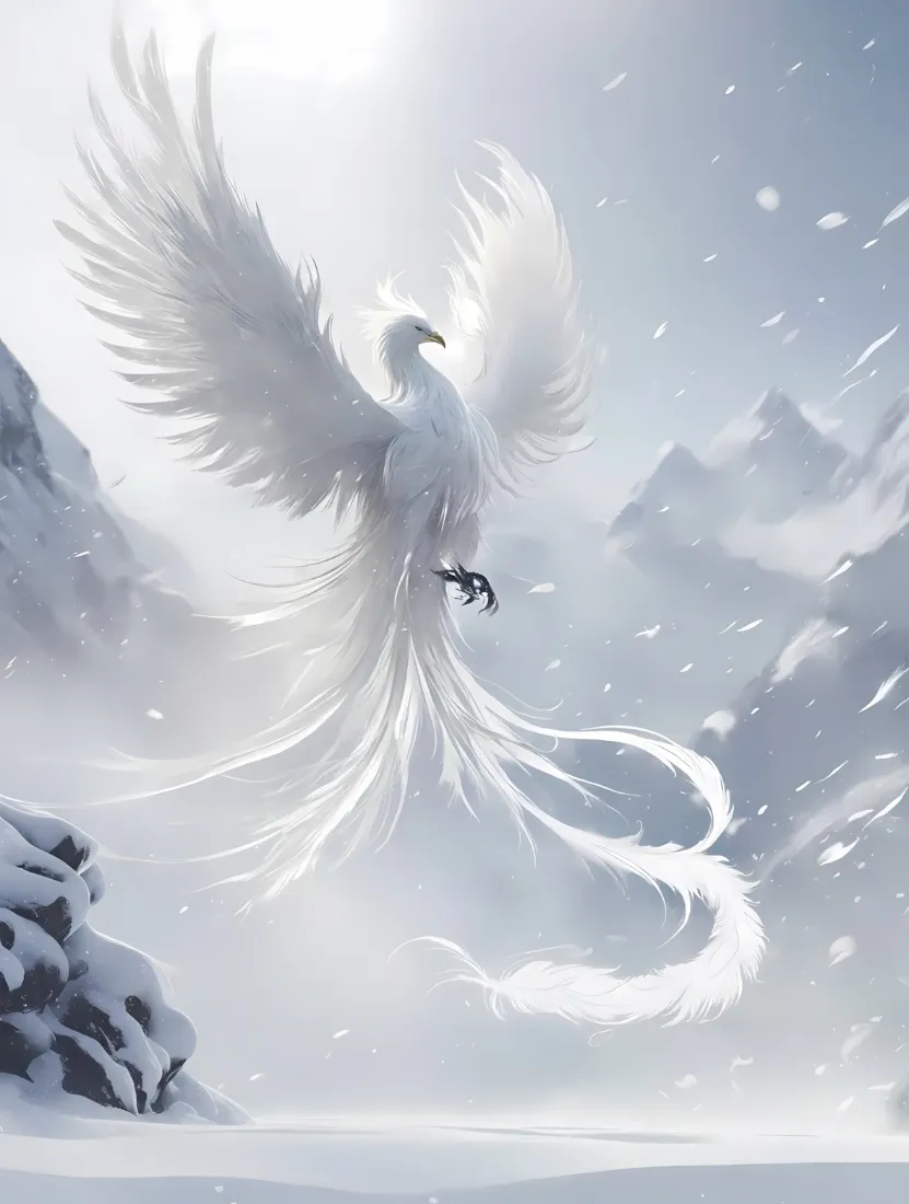 白凤凰手机壁纸｜雪山背景图片 - 雪景「哲风壁纸」