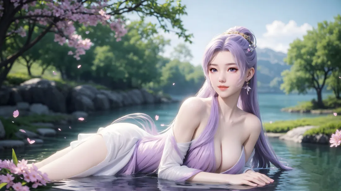 6k云霄仙子壁纸｜古风樱花水边 - 师兄啊师兄「哲风壁纸」