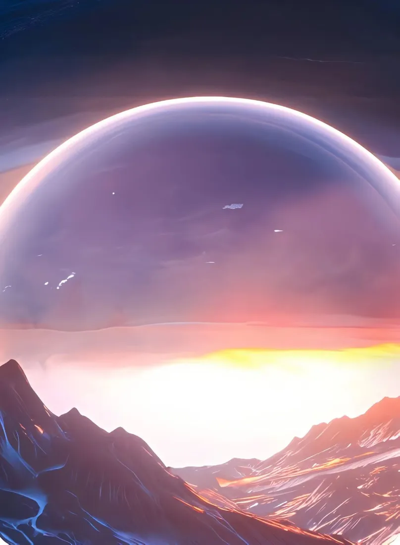 星球山脉科幻手机壁纸｜宇宙风景 - 绚丽「哲风壁纸」