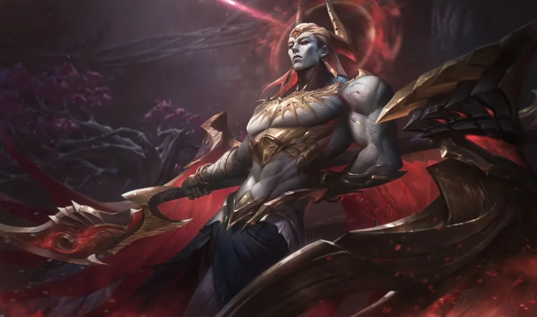 2k英雄联盟凯隐壁纸｜暗黑红背景 - LOL「哲风壁纸」