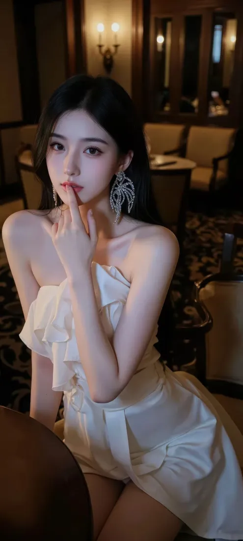 白衣美女手机壁纸｜奢华室内背景 - 优雅「哲风壁纸」