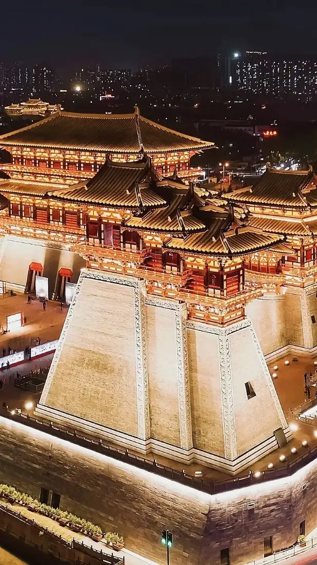 应天门手机壁纸｜洛阳夜景背景图片 - 古城风景「哲风壁纸」