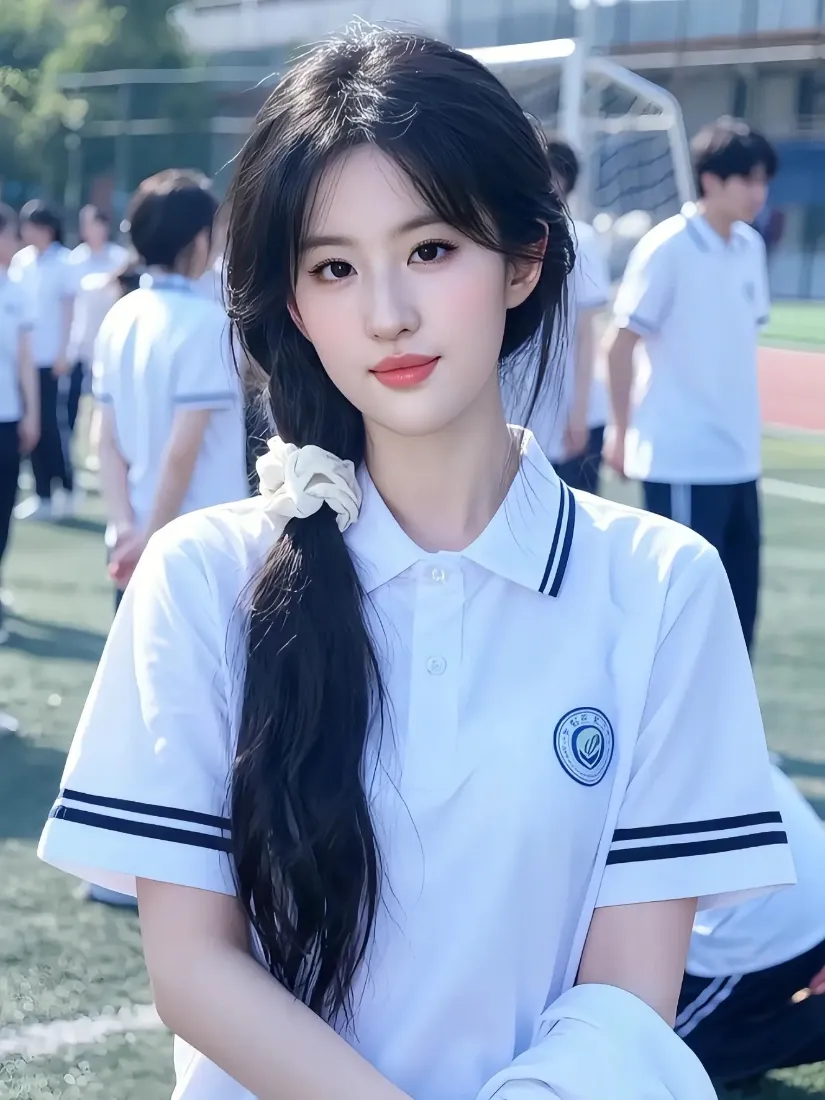 赵露思手机壁纸｜校园背景图片 - 清纯校服女生「哲风壁纸」