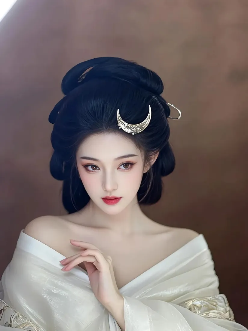古风美女手机壁纸｜棕色背景图 - 古装汉服「哲风壁纸」