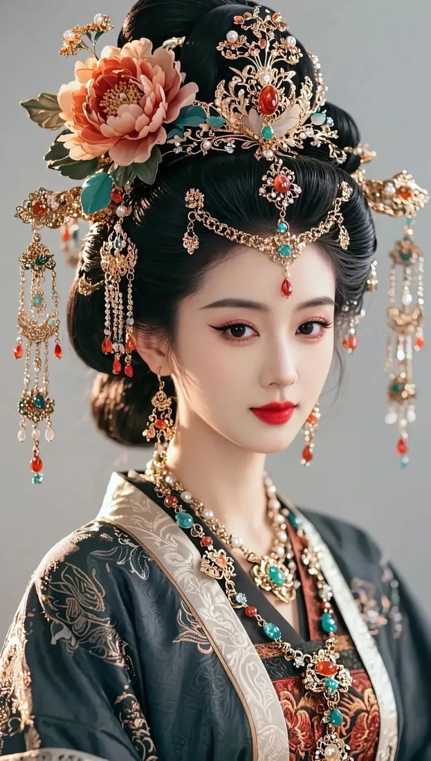古装美人手机壁纸｜古风背景图 - 华丽配饰「哲风壁纸」
