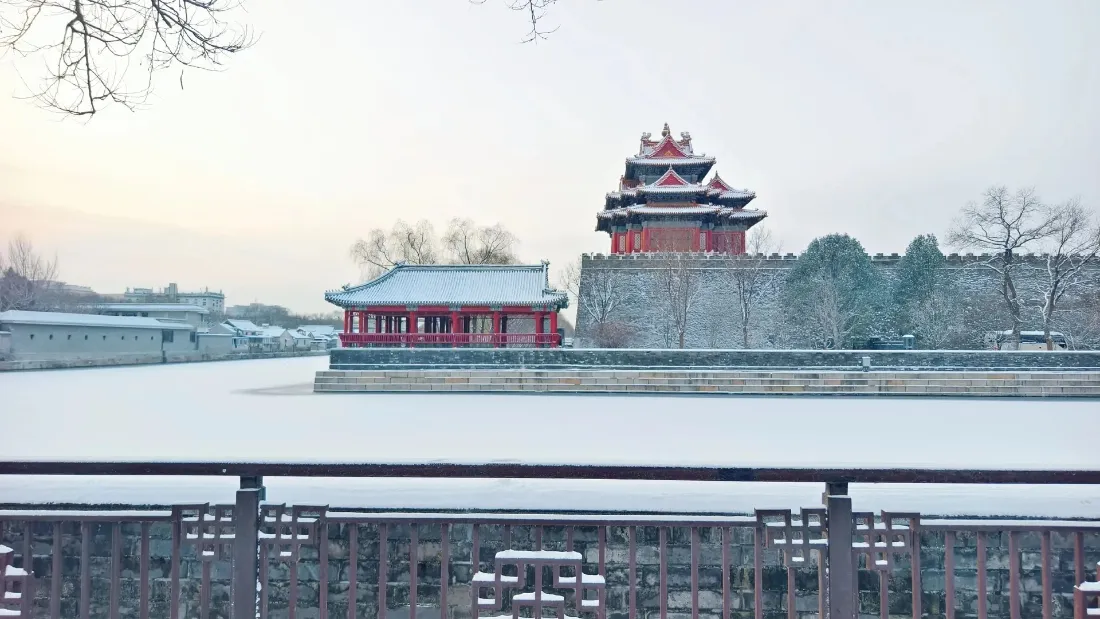 2k北京故宫角楼雪景壁纸｜雪景背景图片 - 冬日「哲风壁纸」