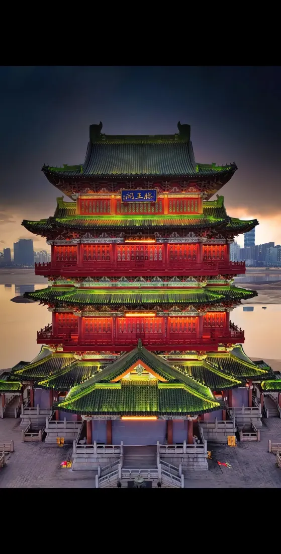 滕王阁手机壁纸｜古风楼阁背景图片 - 四大名楼「哲风壁纸」